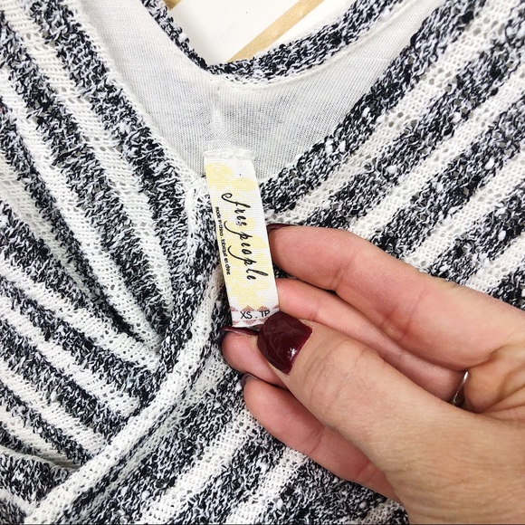 Free People Striped Long Sleeve Dress Shirt - Picture 4 of 4